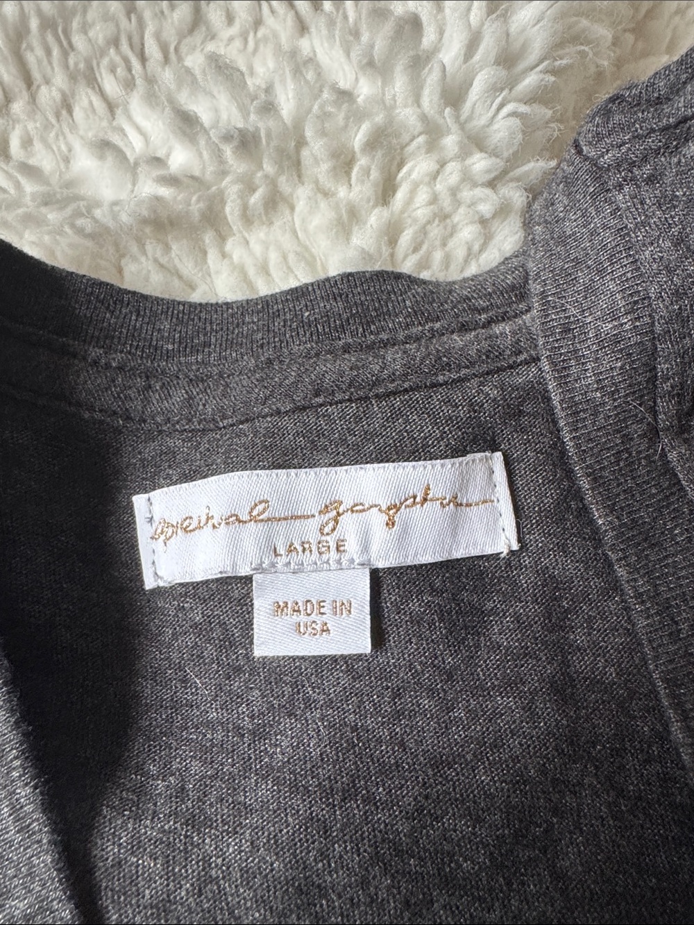 Spiritual Gangster || “Wander” Muscle Tank (L) - Charcoal, White, and Gold - Picture 7 of 12